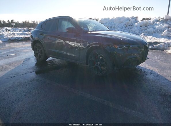 ZASPAKBN8R7D76747 2024 ALFA ROMEO STELVIO Черный Передняя правая четверть