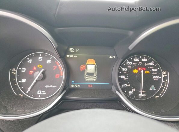 ZASPAKEV8P7D67930 2023 ALFA ROMEO STELVIO Gray Widok zestawu wskaźników
