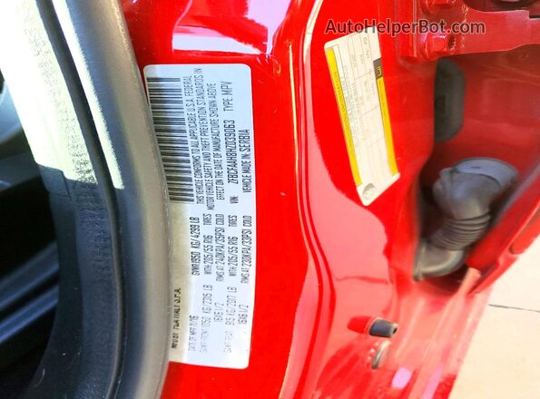 ZFBCFAAH8HZ039063 2017 FIAT 500L Красный Вид наклейки с VIN-кодом