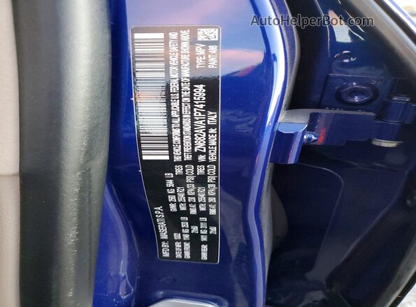 ZN682AVA1P7415994 2023 MASERATI GRECALE Blue VIN კოდის სტიკერის ხედი