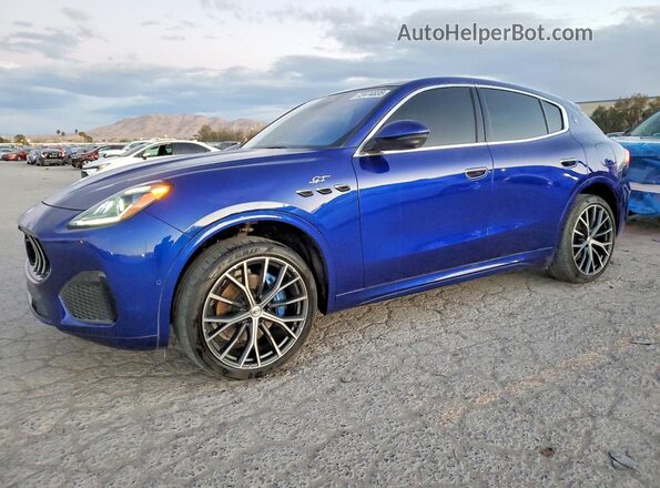 ZN682AVA1P7415994 2023 MASERATI GRECALE Blue წინა მარცხენა ხედი სამი მეოთხედიდან