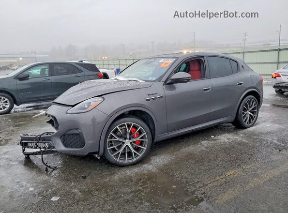 ZN682AVM1P7437486 2023 MASERATI GRECALE Gray Vista tres cuartos delantera izquierda
