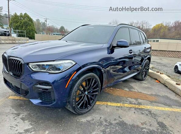 5UXJU4C02P9P90563 2023 BMW X5 Синий Задняя левая четверть