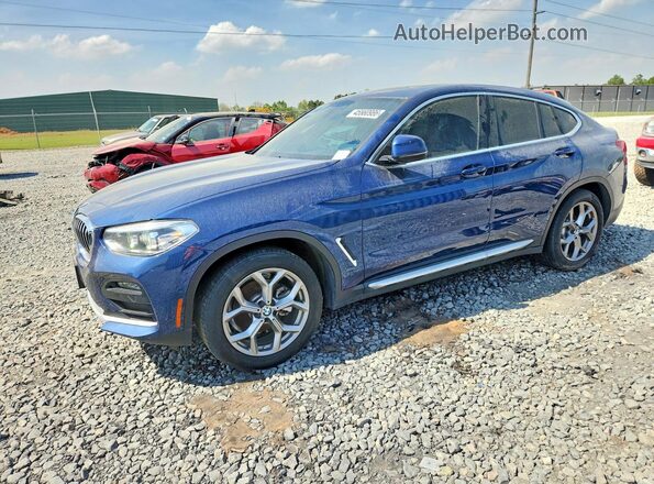 5UX2V1C02L9B53802 2020 BMW X4 Blue Tył lewy