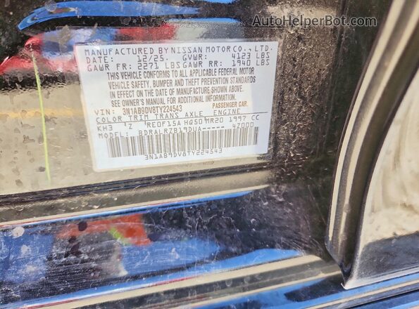 3N1AB9DV8TY224543 2026 NISSAN SENTRA Черный Вид наклейки с VIN-кодом
