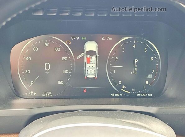 YV4A22PL6K1477567 2019 VOLVO XC90 Серебряный Вид щитка приборов