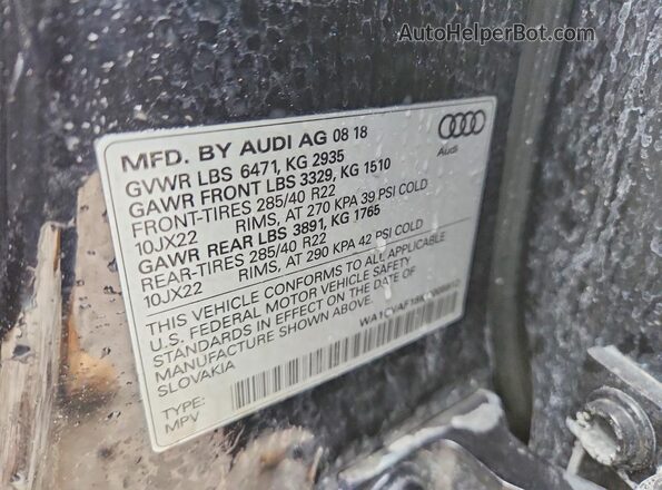 WA1CVAF18KD005912 2019 AUDI Q8 Черный Панорамный вид салона 360°