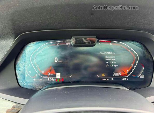 5UXJU2C59KLN67304 2019 BMW X5 Черный Вид панели приборов