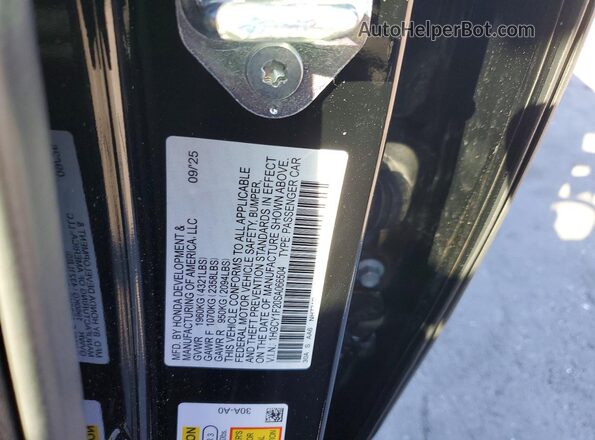 1HGCY1F20SA066504 2025 HONDA ACCORD Black Widok naklejki z numerem VIN