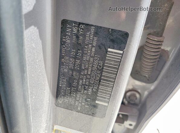KMHLL4DG3SU948631 2025 HYUNDAI ELANTRA Серый Вид наклейки с VIN-кодом
