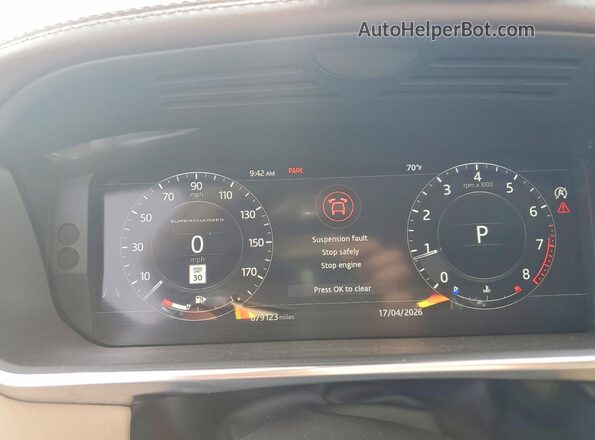 SALGS5RE0JA380479 2018 LAND ROVER RANGE ROVER Gray Widok tylnych siedzeń