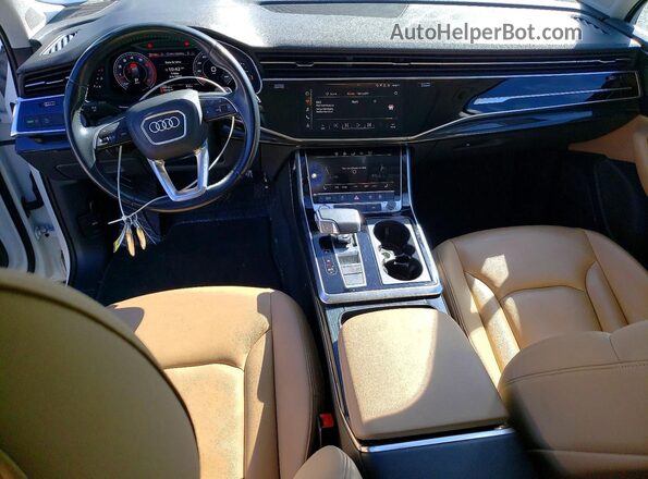 WA1LXAF71LD003077 2020 AUDI Q7 White Вид щитка приладів