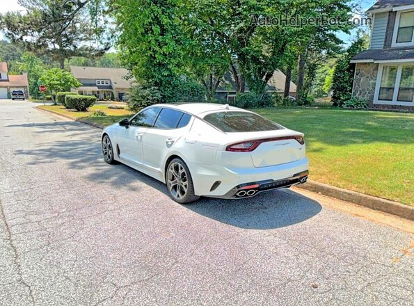 KNAE45LCXK6061463 2019 KIA STINGER Белый Передняя правая четверть