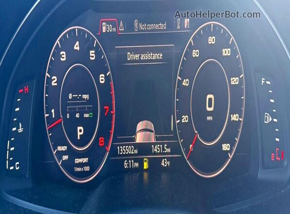 WA1LAAF72HD016784 2017 AUDI Q7 Белый Вид щитка приборов