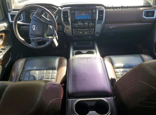 1N6BA1F28HN553155 2017 NISSAN TITAN White Widok zestawu wskaźników