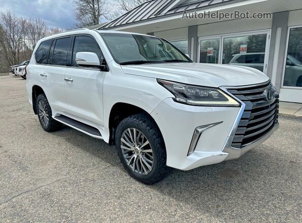 JTJHY7AX2K4285356 2019 LEXUS LX Белый Передняя левая четверть
