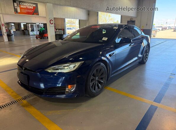 5YJSA1E21HF209895 2017 TESLA MODEL S Синий Задняя правая четверть