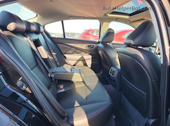 JN1EV7AR2JM434124 2018 INFINITI Q50 Black Widok wnętrza z tyłu
