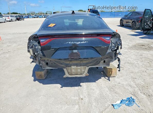 KNAE35LC1K6067008 2019 KIA STINGER Black წინა სალონის ხედი