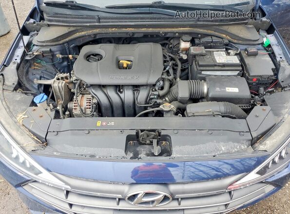 KMHD84LF3KU836121 2019 HYUNDAI ELANTRA Синий Вид задней части салона