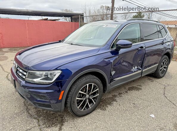 3VV3B7AX3MM101968 2021 VOLKSWAGEN TIGUAN Синий Задняя правая четверть