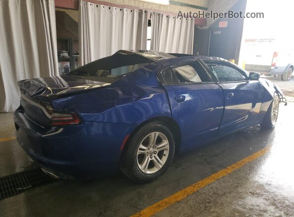 2C3CDXBG6LH156083 2020 DODGE CHARGER Синий Передняя правая четверть