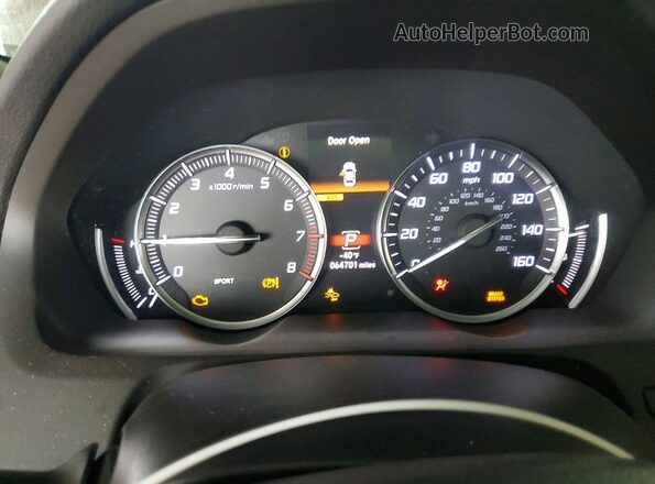 19UUB2F45KA001032 2019 ACURA TLX Красный Вид щитка приборов