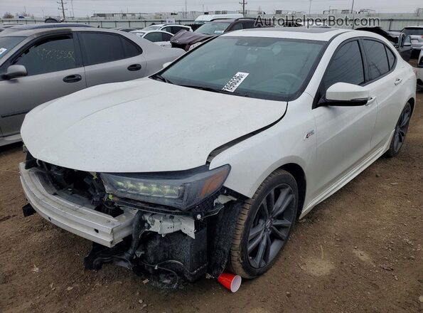 19UUB2F63KA000494 2019 ACURA TLX White Vista tres cuartos delantera izquierda