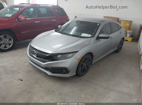 19XFC2F85LE026647 2020 HONDA CIVIC Silver წინა მარცხენა ხედი სამი მეოთხედიდან