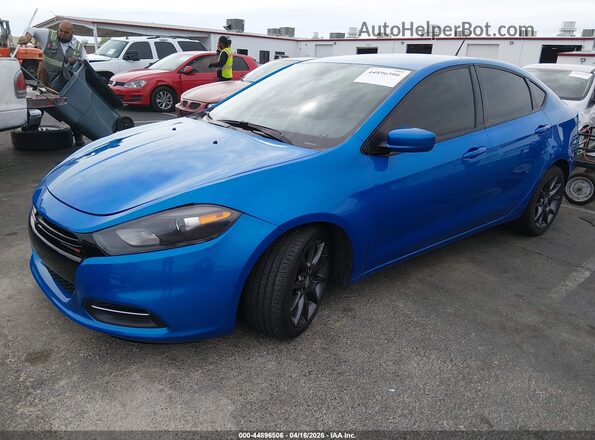 1C3CDFAA1GD728445 2016 DODGE DART Blue Передня ліва чверть