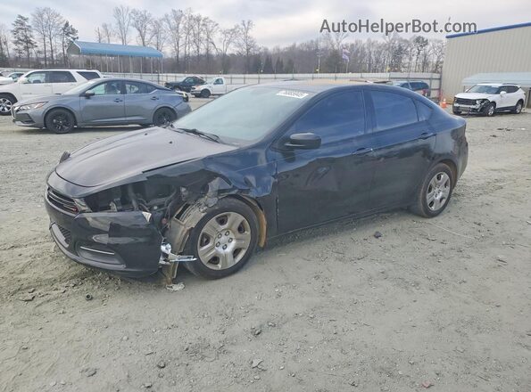 1C3CDFAA2GD703960 2016 DODGE DART Black Առջևի ձախ երեք քառորդ տեսարան