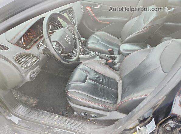 1C3CDFEB1GD578825 2016 DODGE DART Black Widok wnętrza z przodu