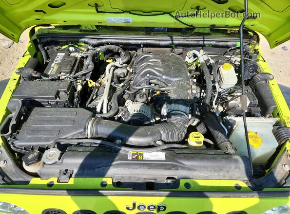 1C4HJWDG9GL295702 2016 JEEP WRANGLER Green Vista del compartimento del motor