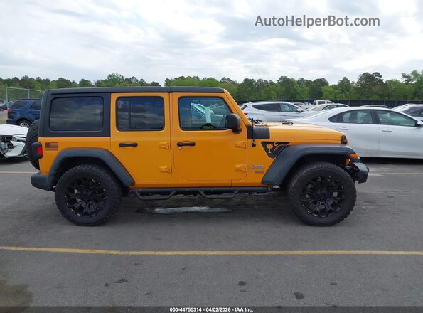1C4HJXDG4JW150188 2018 JEEP WRANGLER UNLIMITED Оранжевый Вид задней части салона