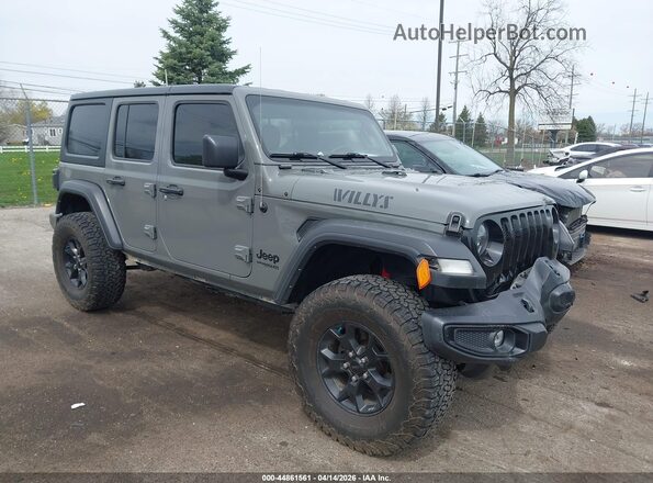 1C4HJXDN0MW680211 2021 JEEP WRANGLER UNLIMITED Gray Передня права чверть