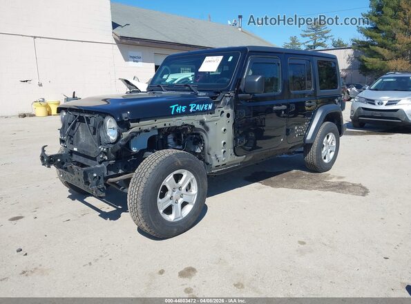1C4HJXDN0MW744151 2021 JEEP WRANGLER UNLIMITED Черный Передняя левая четверть