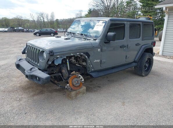 1C4HJXDN8KW648040 2019 JEEP WRANGLER UNLIMITED Серый Передняя левая четверть