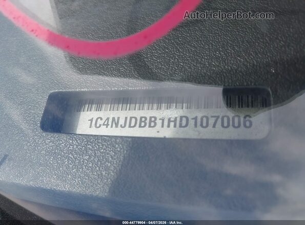 1C4NJDBB1HD107006 2017 JEEP COMPASS Черный Вид подкапотного пространства