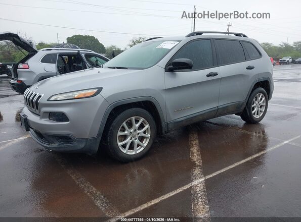 1C4PJLAB2GW143892 2016 JEEP CHEROKEE Серый Передняя левая четверть