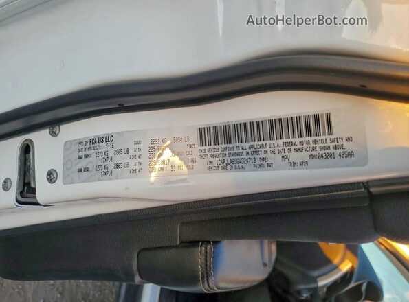 1C4PJLAB5GW324713 2016 JEEP CHEROKEE White ძრავის განყოფილების ხედი