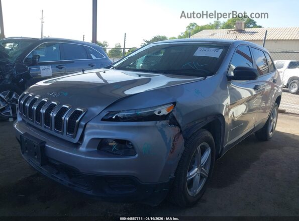 1C4PJLAB5HD233017 2017 JEEP CHEROKEE Серебряный Передняя левая четверть