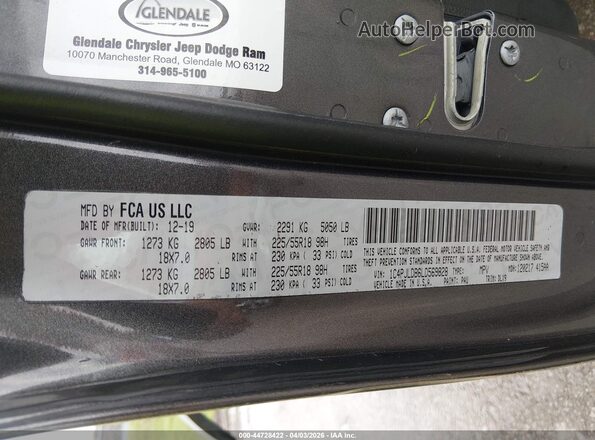 1C4PJLDB6LD569828 2020 JEEP CHEROKEE Gray Engine compartment view