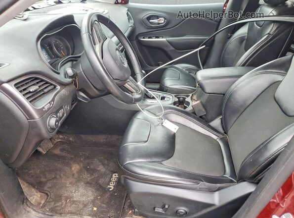 1C4PJLLX2KD206390 2019 JEEP CHEROKEE Бордовый Вид салона спереди