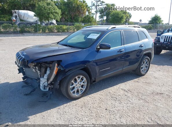 1C4PJLLX9JD580669 2018 JEEP CHEROKEE Синий Передняя левая четверть