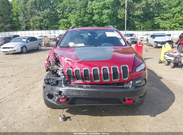 1C4PJMBB2HW527841 2017 JEEP CHEROKEE Красный Вид задней части салона