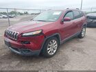 2016 Jeep Cherokee Limited Бордовый vin: 1C4PJMDB8GW151433