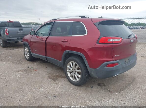 1C4PJMDB8GW151433 2016 JEEP CHEROKEE Бордовый Задняя левая четверть