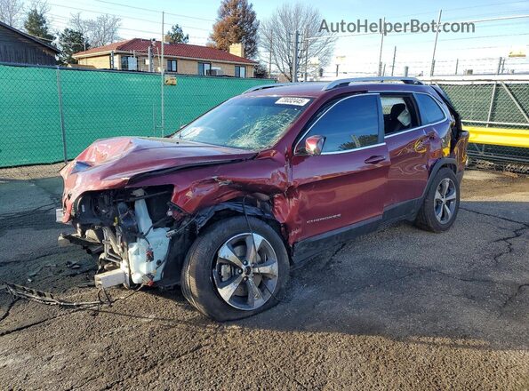 1C4PJMDX0KD280752 2019 JEEP CHEROKEE Темно-бордовый Передняя левая четверть