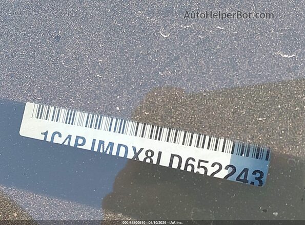 1C4PJMDX8LD652243 2020 JEEP CHEROKEE Green Widok komory silnika