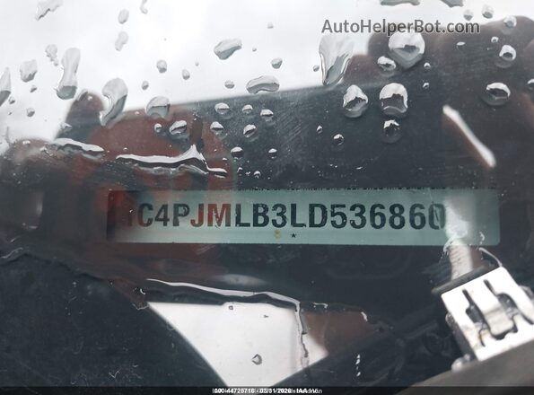 1C4PJMLB3LD536860 2020 JEEP CHEROKEE Бордовый Вид подкапотного пространства
